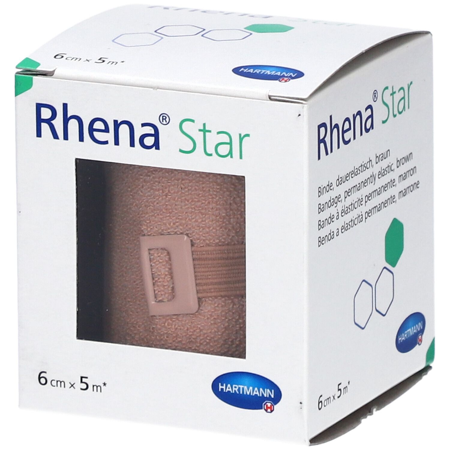 Hartmann Rhena® Star dauerelastische Binden 6 cm x 5 m braun