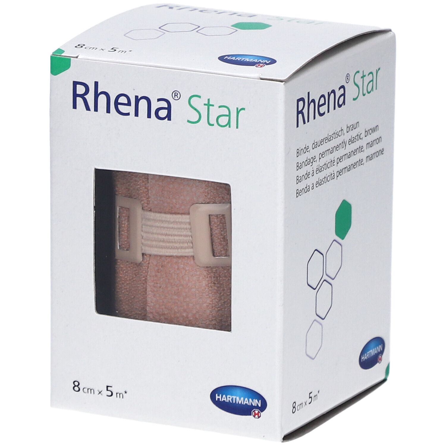 Hartmann Rhena® Star dauerelastische Binden 8 cm x 5 m braun