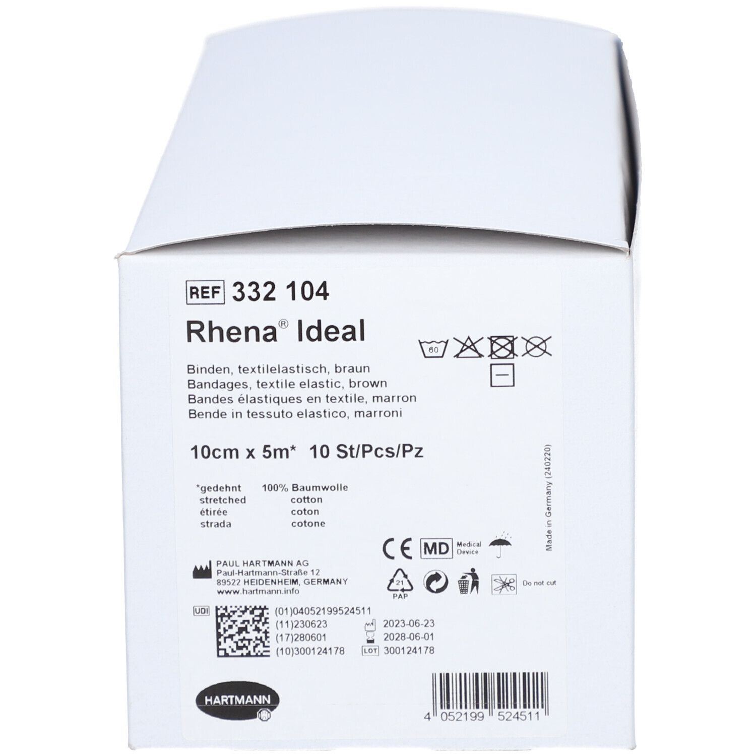 Hartmann Rhena® Ideal Bandes de fixation 10 cm x 5 m marron