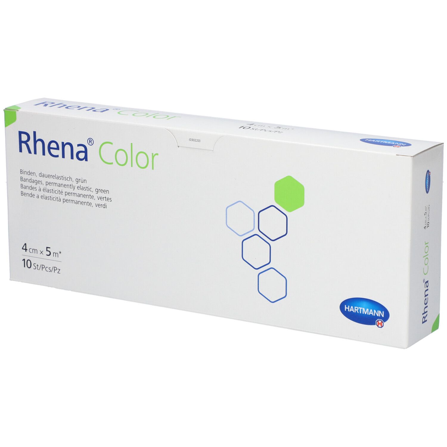 Hartmann Rhena® Color Bandes à extension moyenne 4 cm x 5 m Vertes
