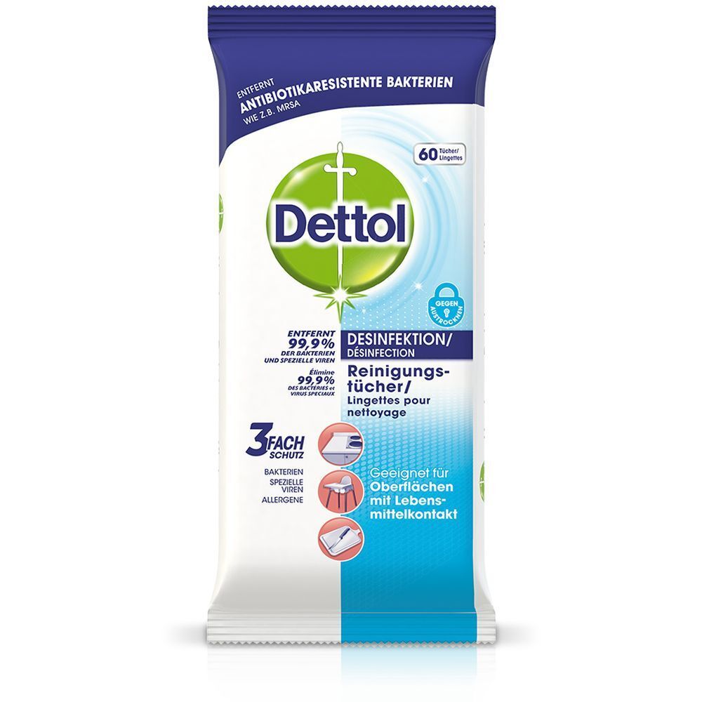 Dettol Désinfection Lingettes nettoyantes hygièniques
