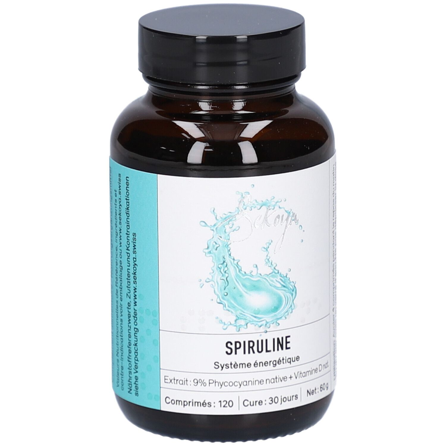 Sekoya Swiss - Spirulina & Vitamin D | 9% Phycocyanin