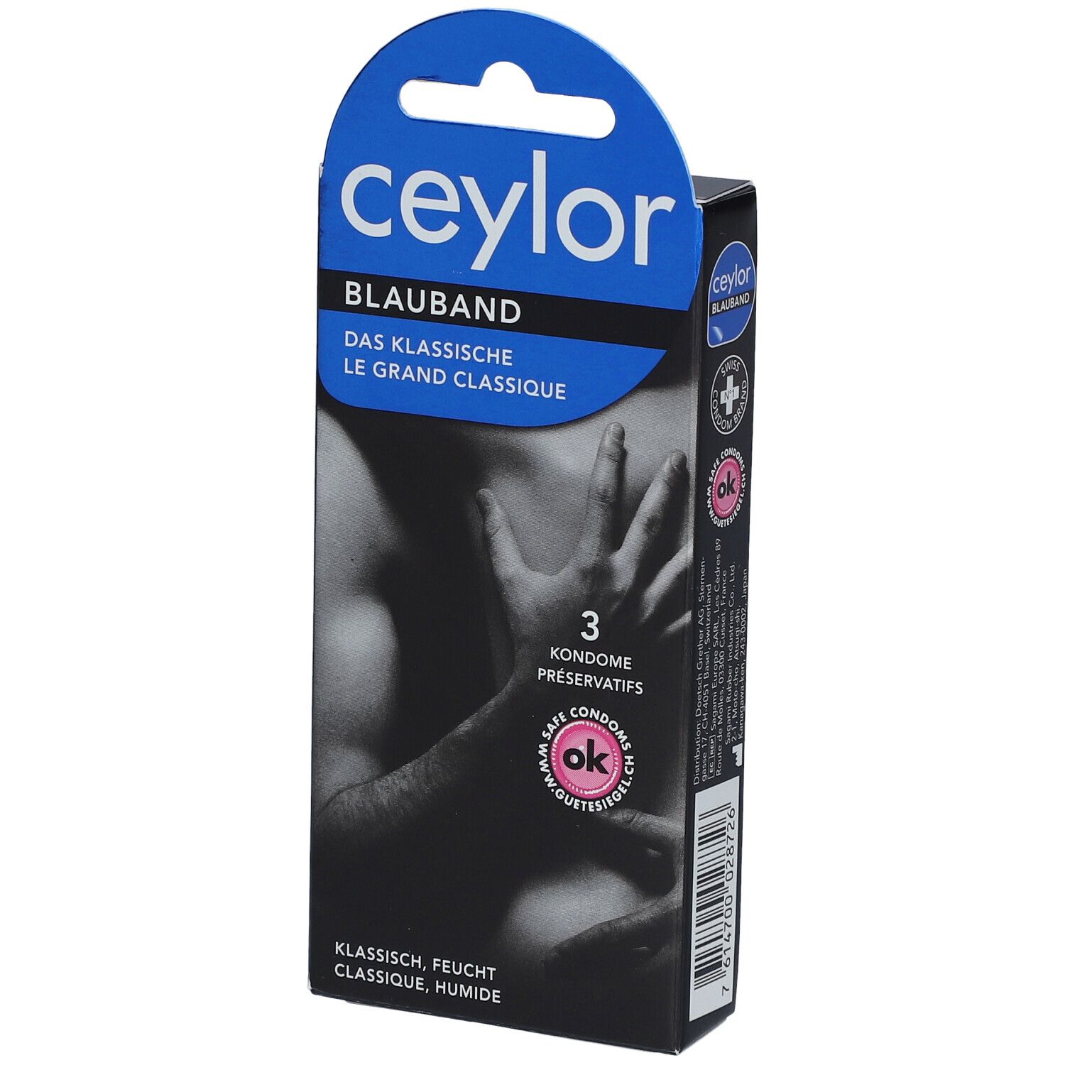 Ceylor Bande bleue, préservatifs classiques