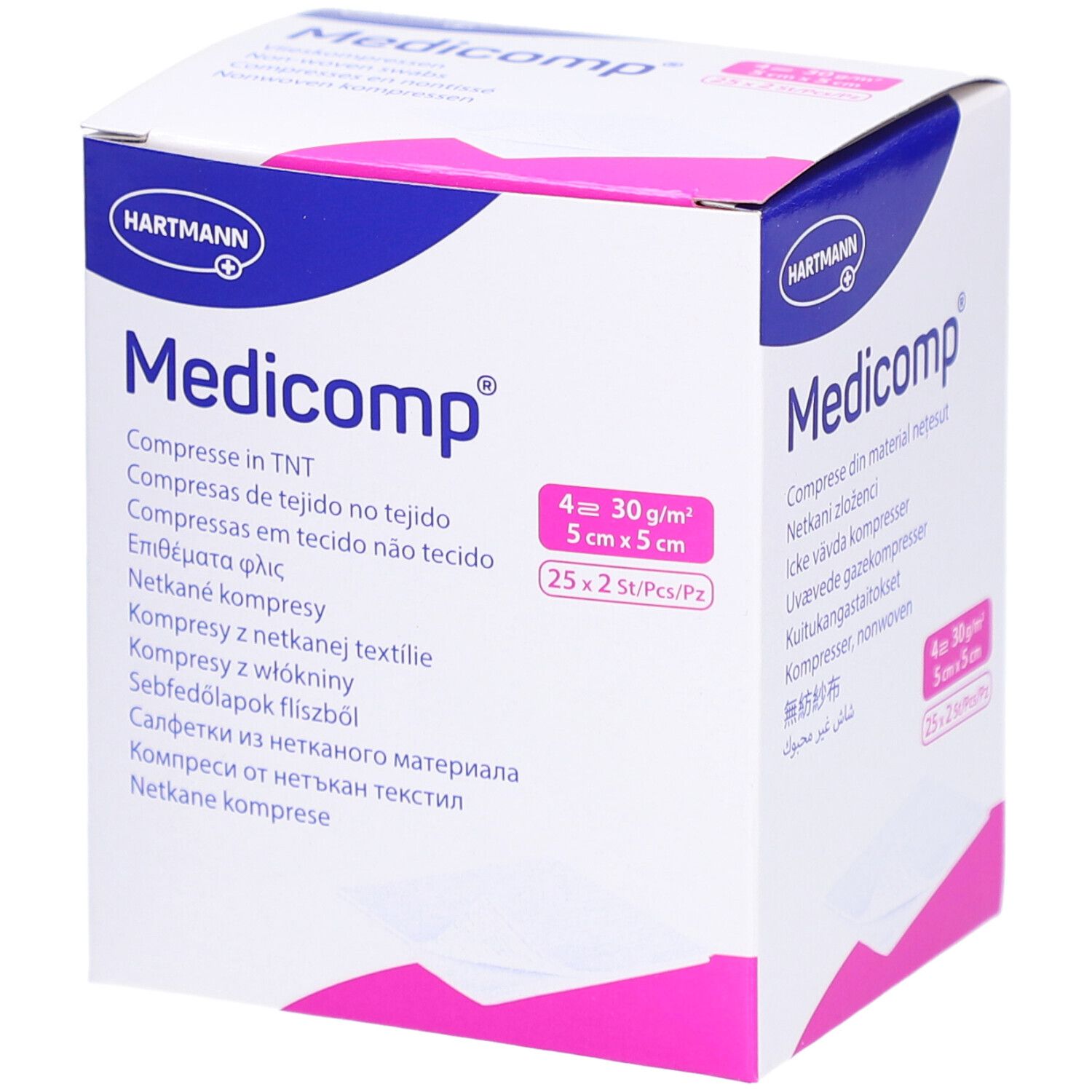 Medicomp® Vlieskompressen steril 5 cm x 5 cm 4lagig