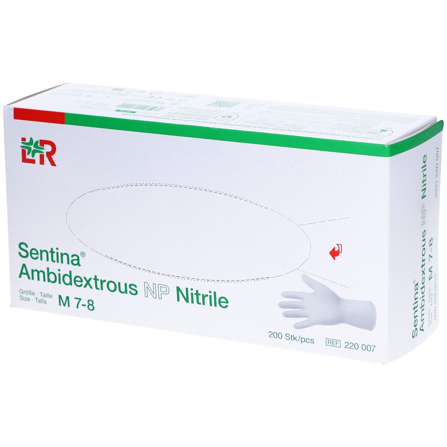 Sentina Ambidextrous M 7-8 Nitrile non poudré