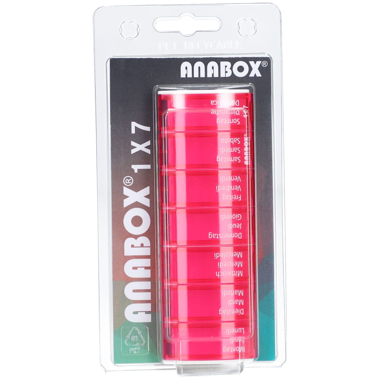 Anabox Medidispenser 1x7 rose D/F/I sous blister