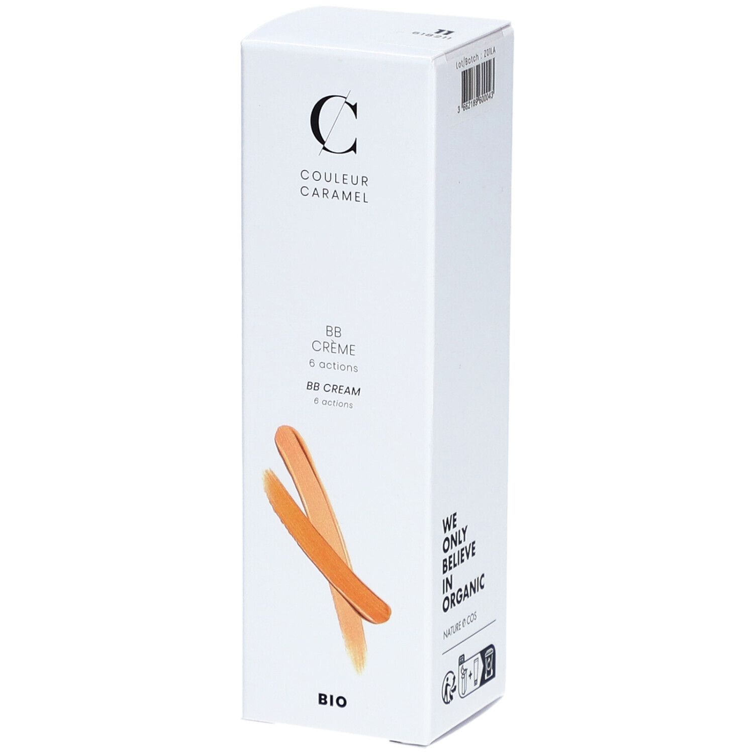 Couleur Caramel BB Crème 6 actions bio Beige clair