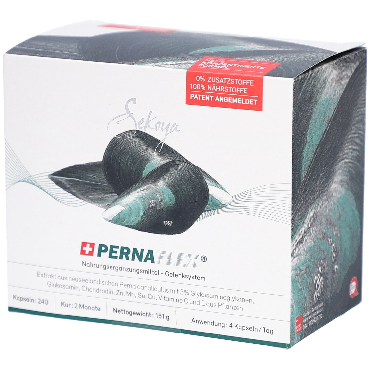 Sekoya Swiss - Pernaflex | Perna canaliculus, GAG, Chondroitin | Lindert Arthroseschmerzen