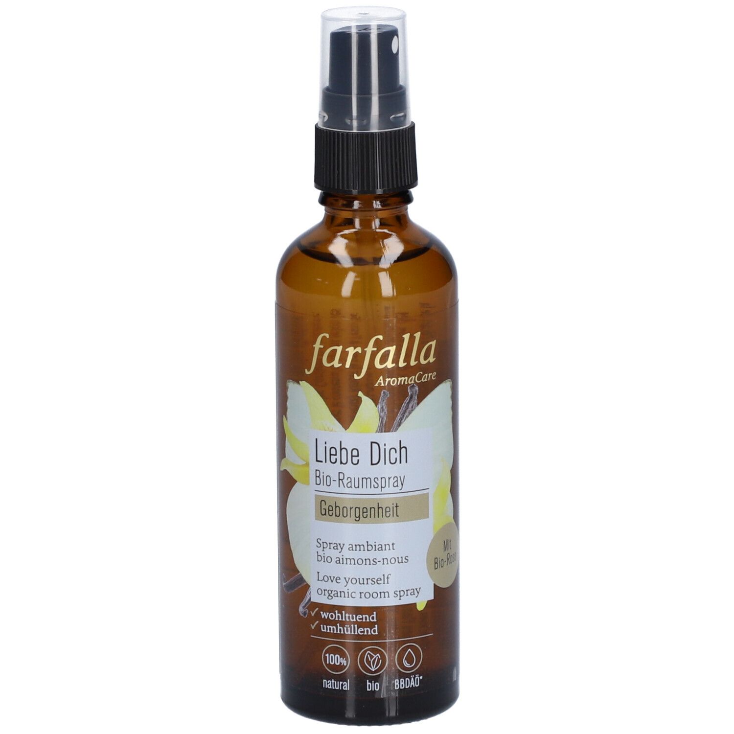 Farfalla Spray d'intérieur Aimons-nous à la rose bio