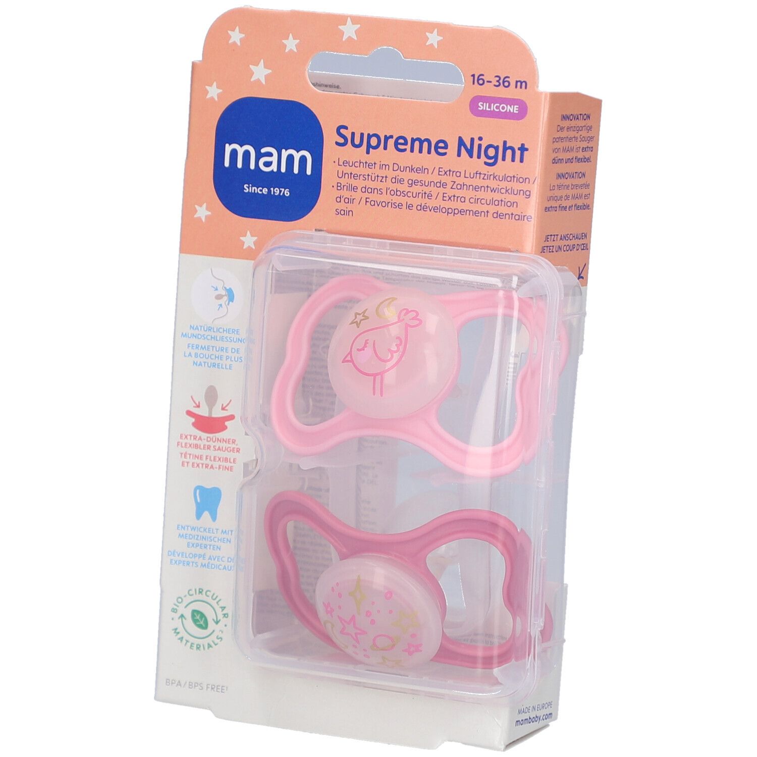 Mam Sucettes Original Nacht Silikon 16-36 mois