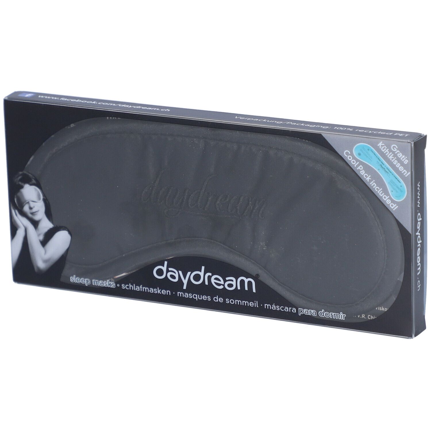 daydream® Schlafmaske mit Kühlkissen – Lichtundurchlässige Augenmaske