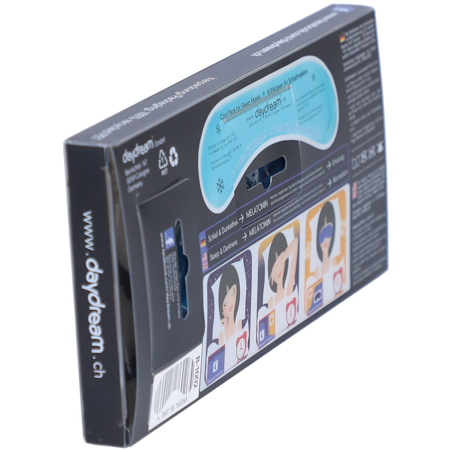 daydream® Schlafmaske mit Kühlkissen – Lichtundurchlässige Augenmaske