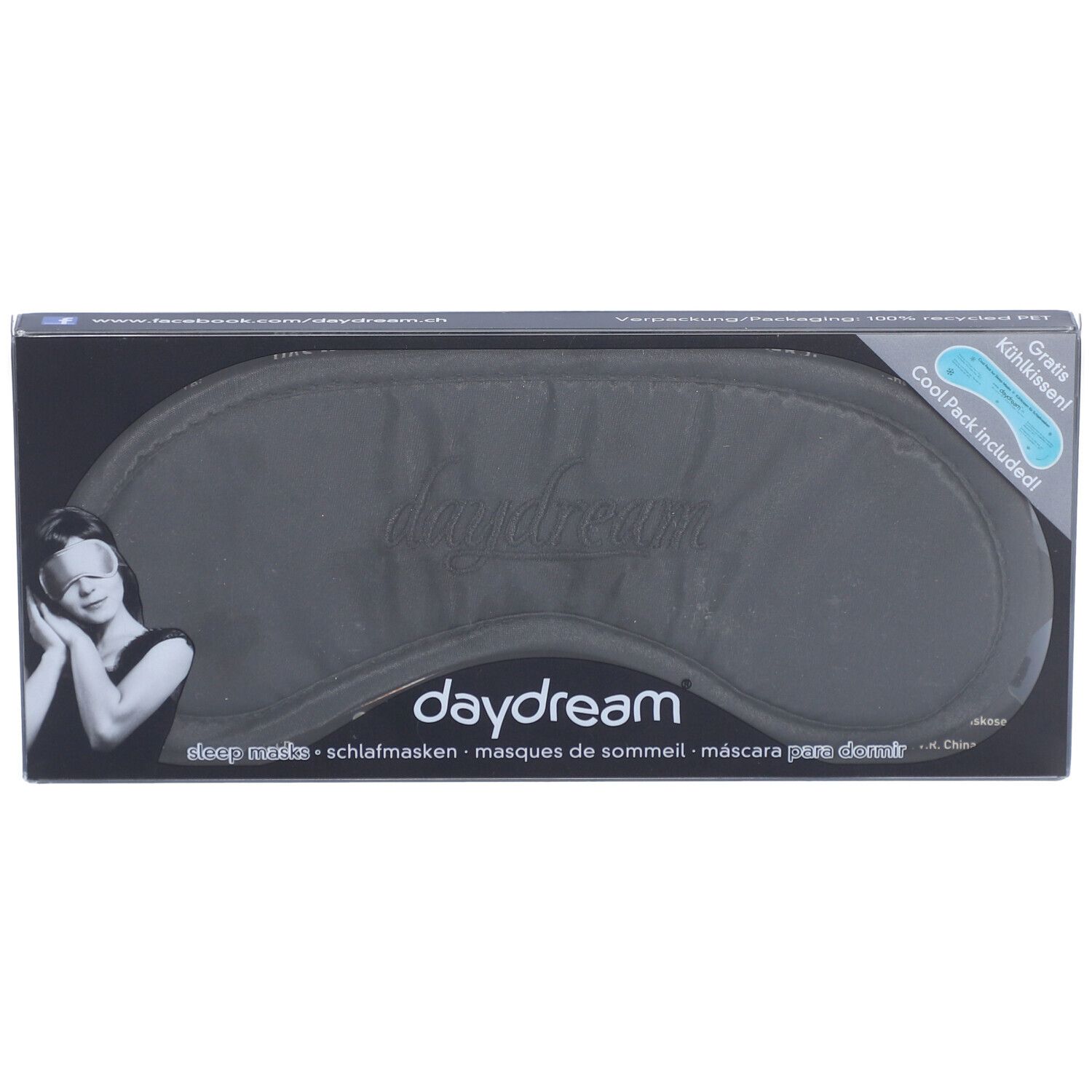 daydream® Schlafmaske mit Kühlkissen – Lichtundurchlässige Augenmaske