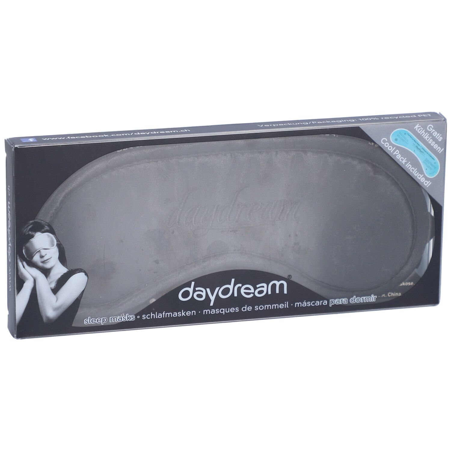 daydream® Schlafmaske mit Kühlkissen – Lichtundurchlässige Augenmaske