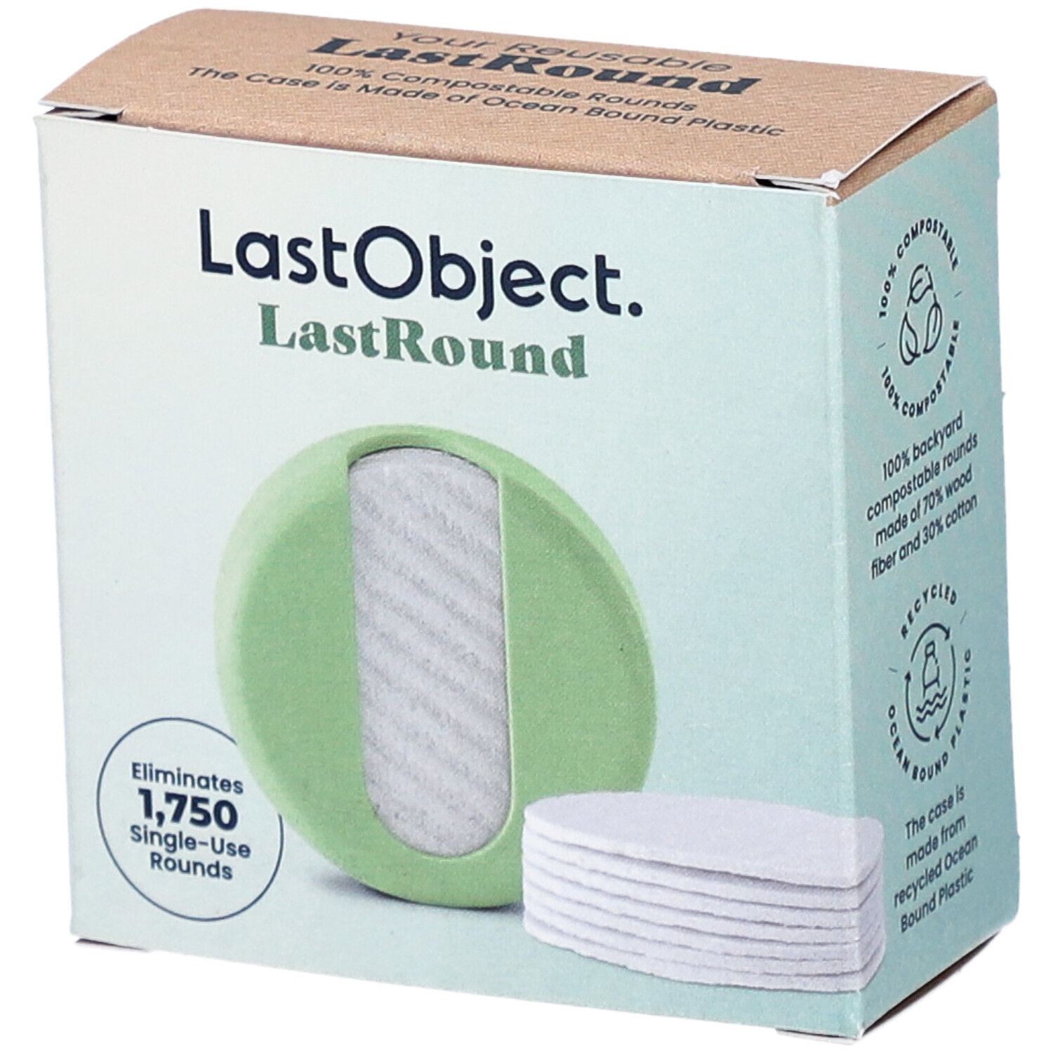 Lastround Coton réutilisable vert