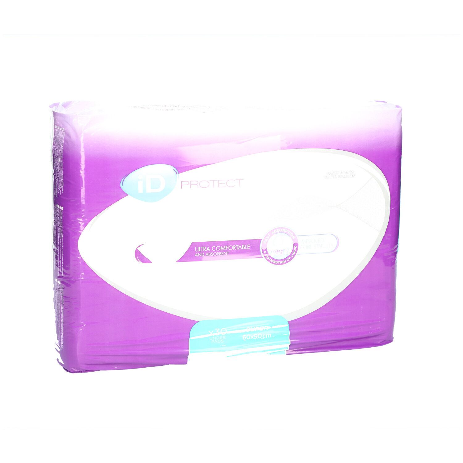 iD Protect Verpackung. Lila und weiß. Produktlogo und Produktbezeichnung.