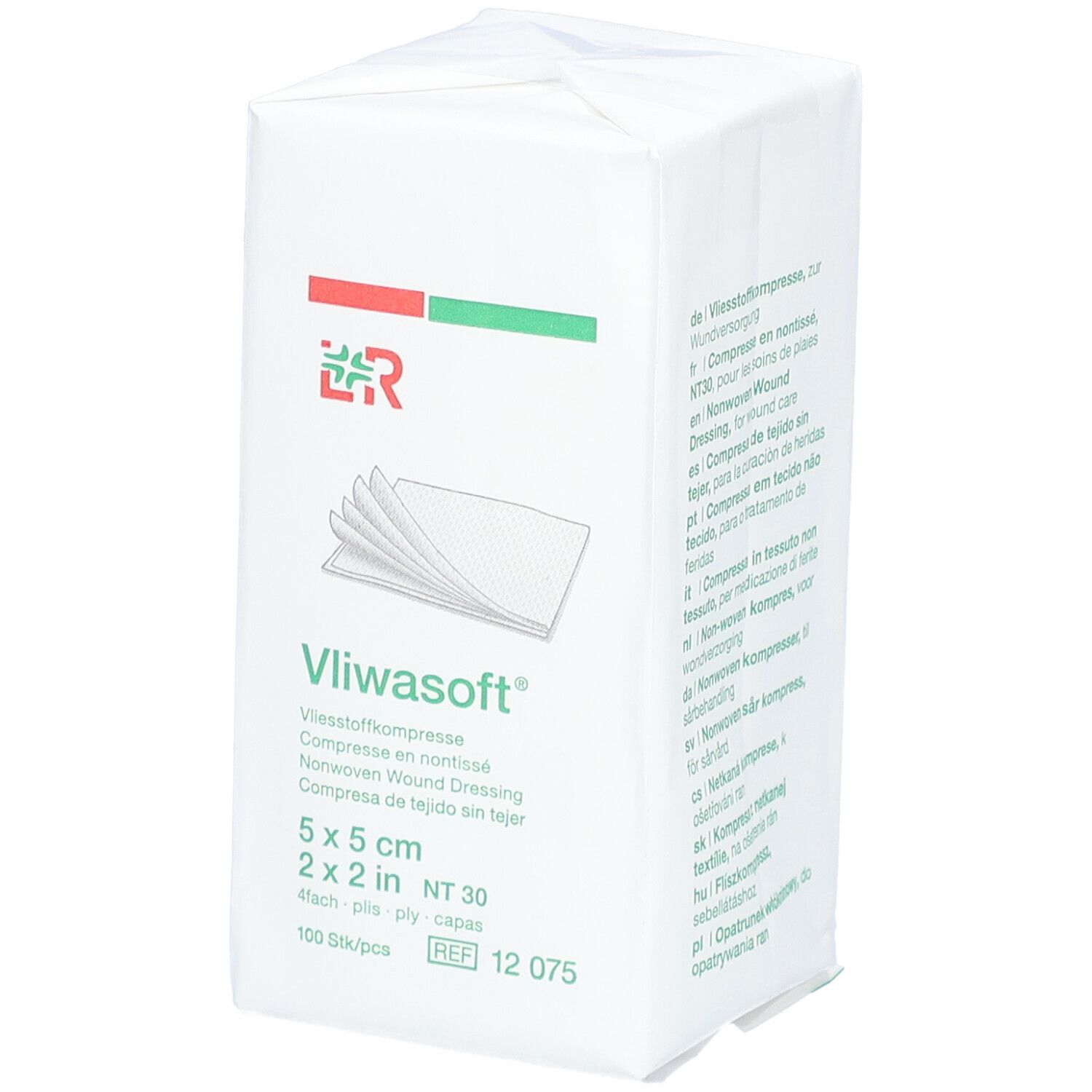 L&R Vliwasoft® Compresse en nontissé 5 x 5 cm