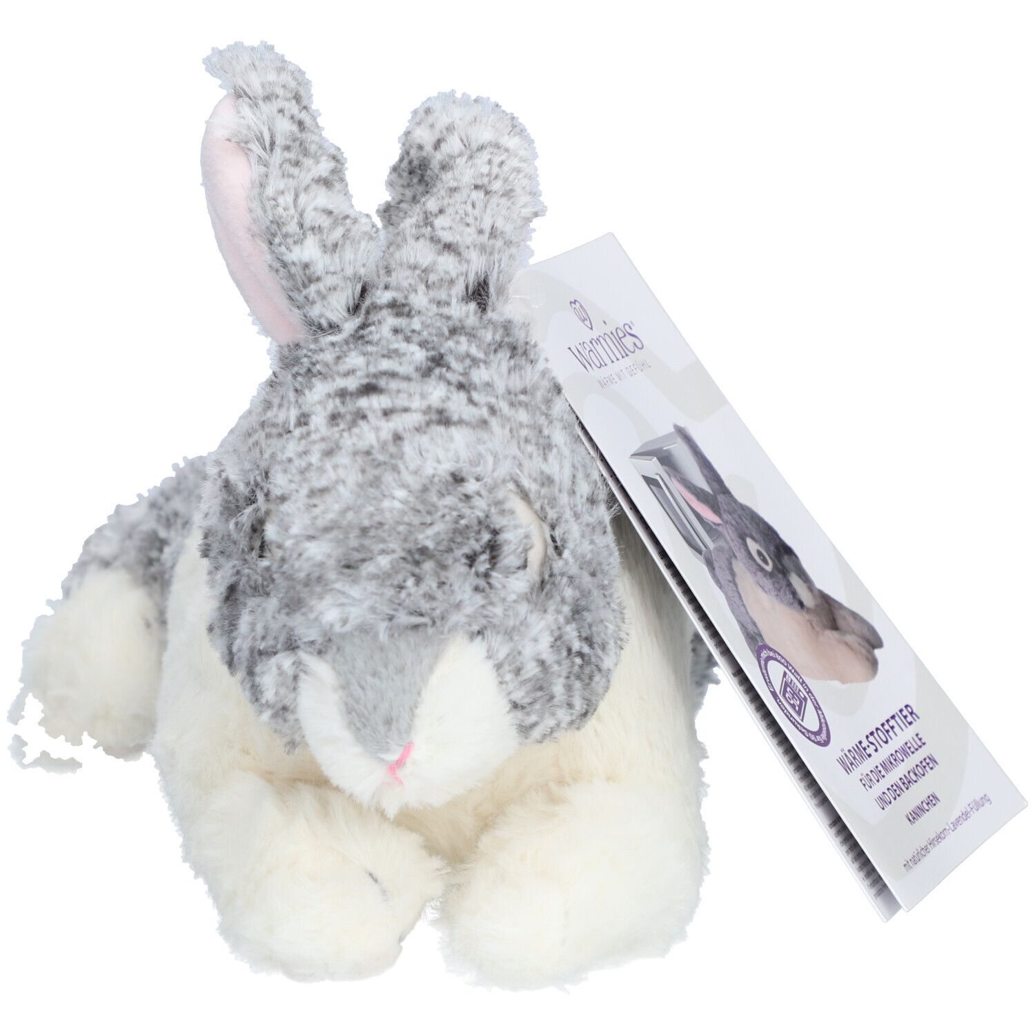 Warmies® Wärme-Kuscheltier Kaninchen grau-beige