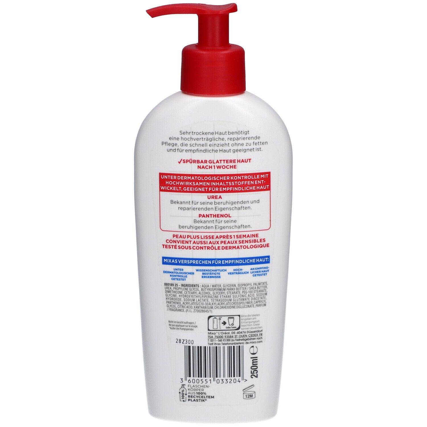 Mixa Urea Cica Repair Body Milk, beruhigende und schützende Körpermilch