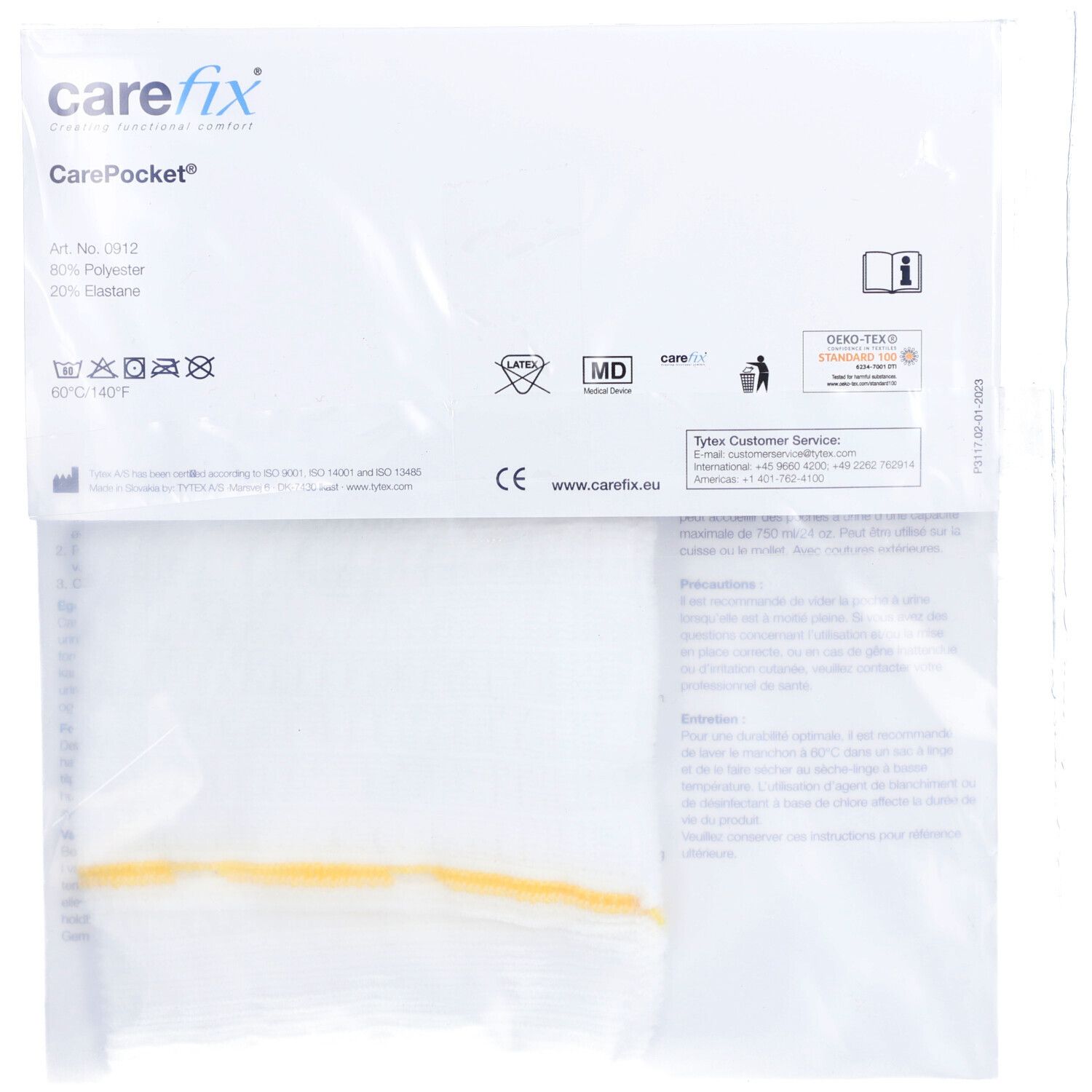 CAREFIX Fixation pour poche à urine taille S 30–45 cm 1 pc(s) Autre view 2