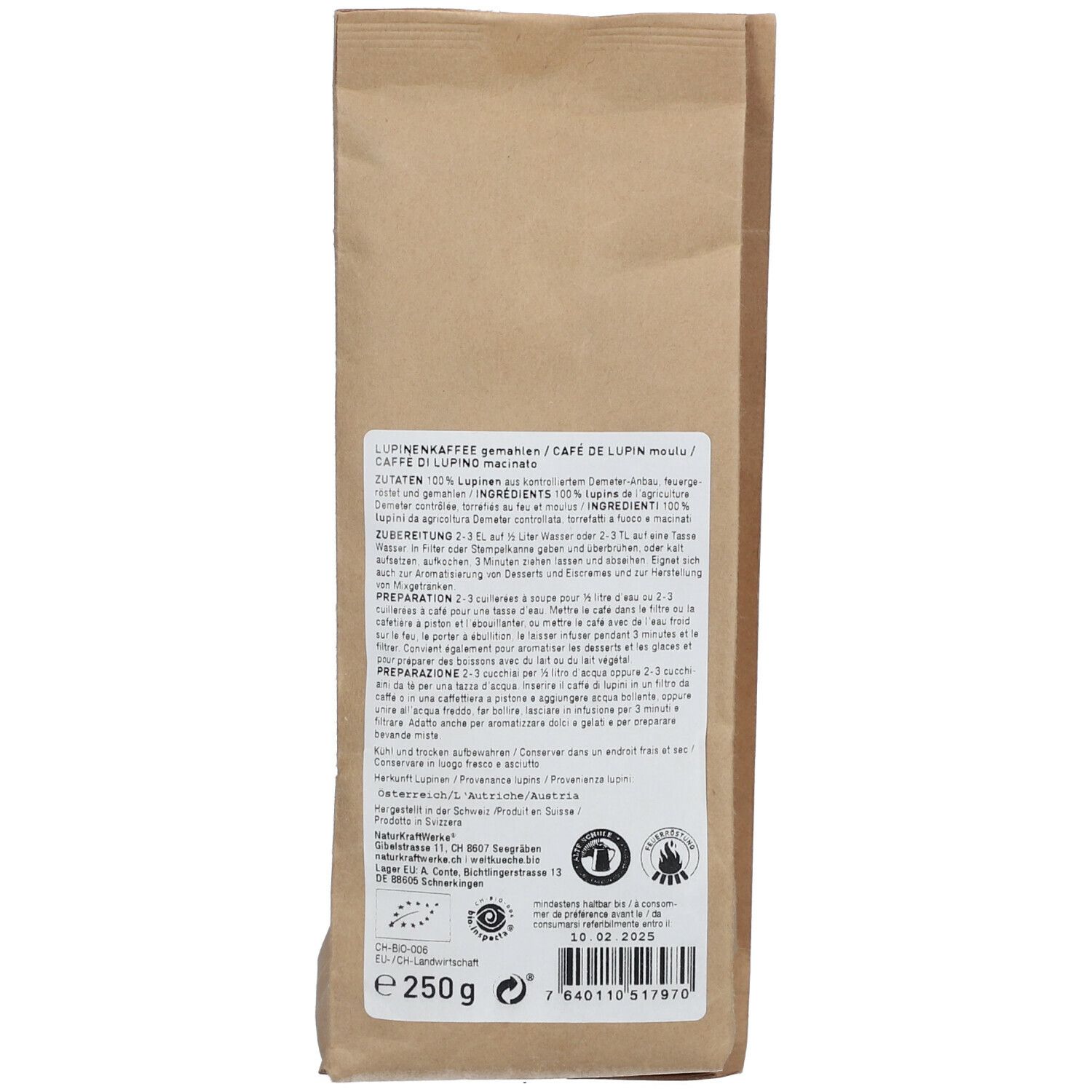 Lupinenkaffee Beutel 250 g Sonstige