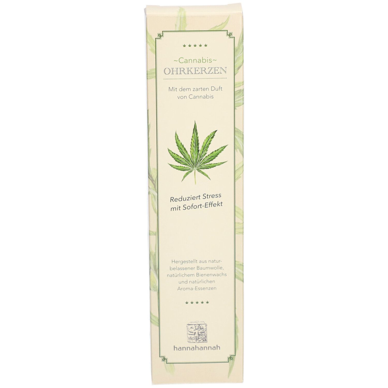 Biosun Hannahannah Ohrkerzen Cannabis 2 Paar