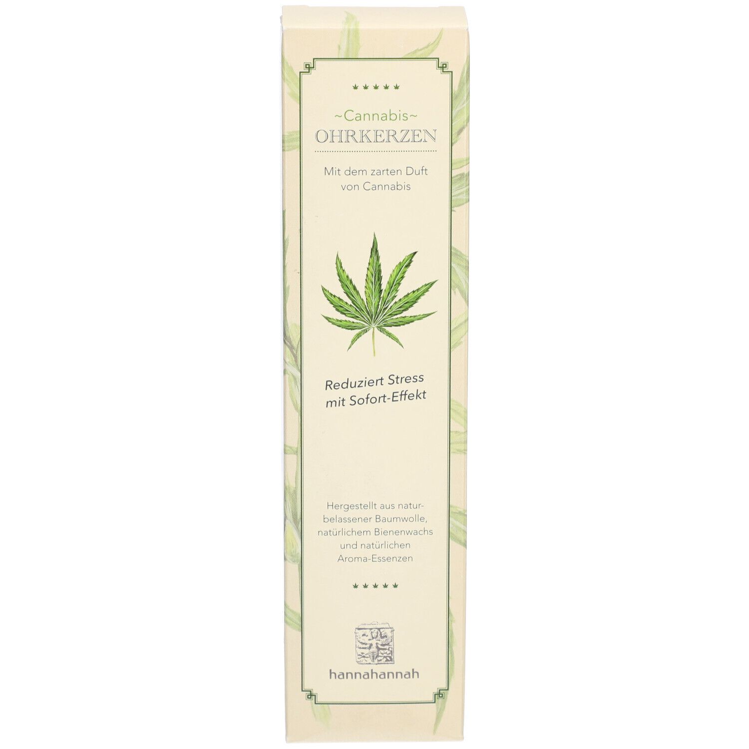 Biosun Hannahannah Ohrkerzen Cannabis 5 Paar
