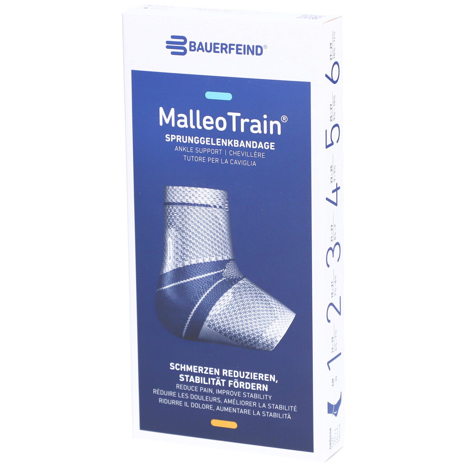 MALLEOTRAIN Knöchelbandage Größe 1 Gerade Beige