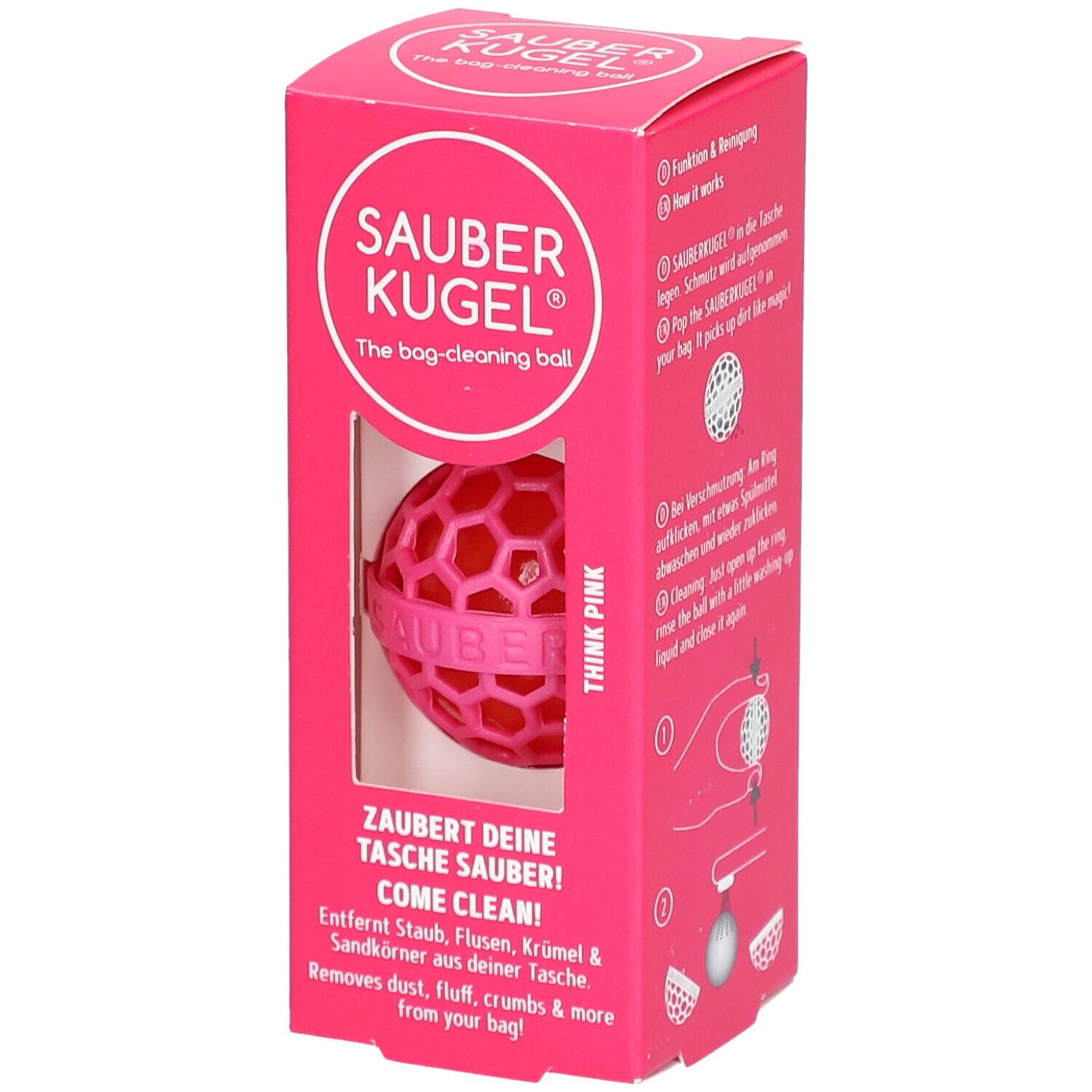 Sauberkugel® Balle nettoyante de sac rose