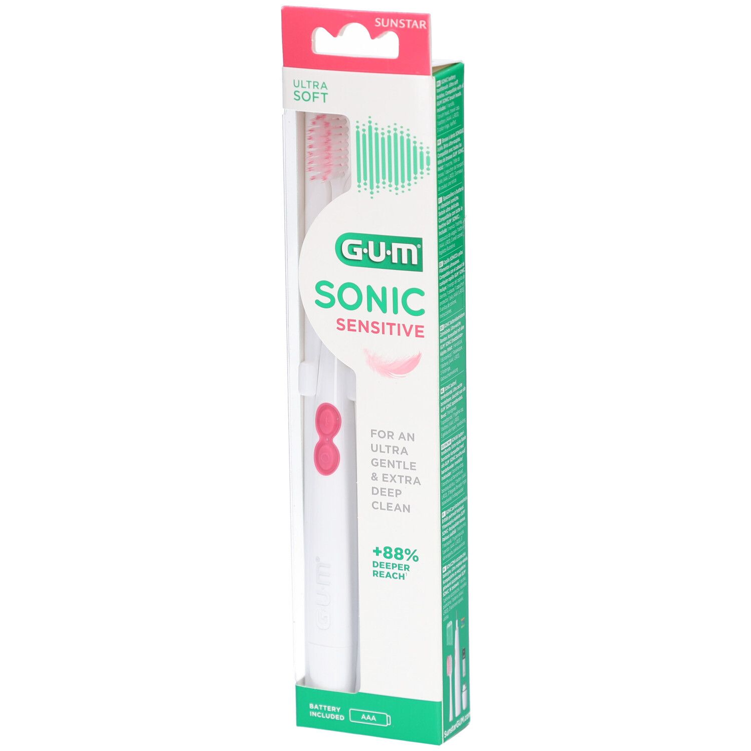 GUM Sonic Sensitive Ultraweiche Schallzahnbürste