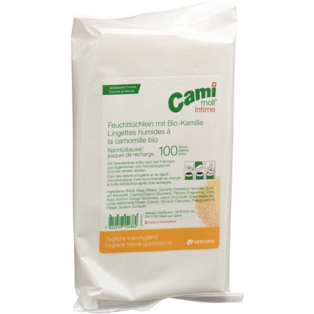 Camimoll® Intime lingettes humides à la camomille