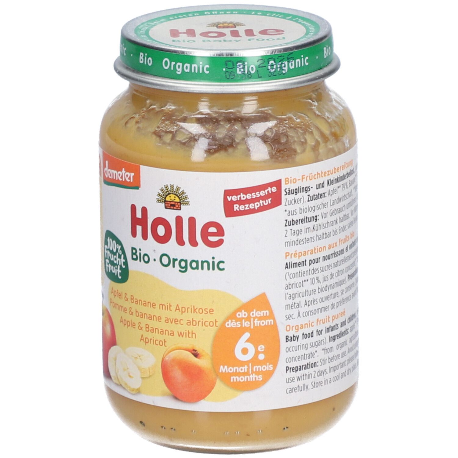 Holle Bio-Apfel und Banane mit Aprikose