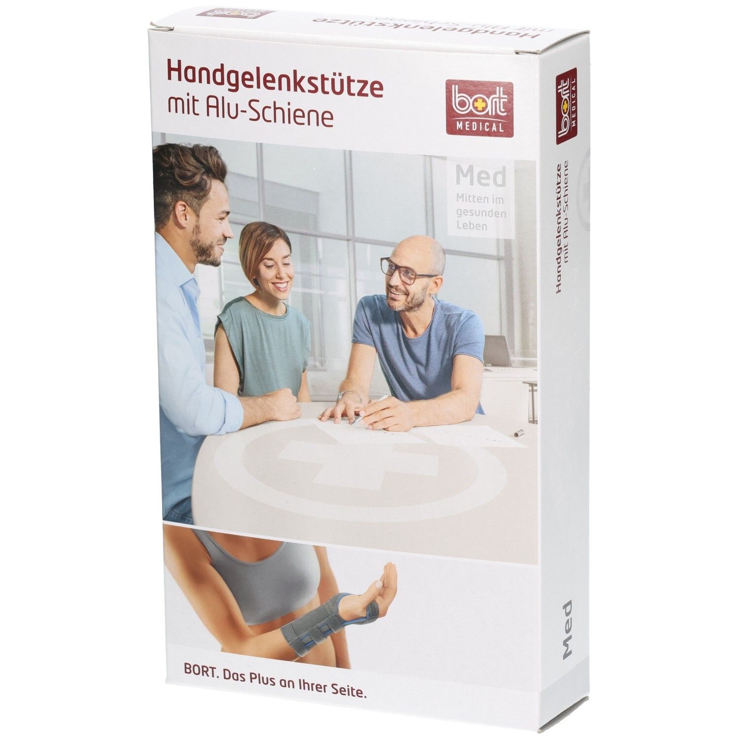 Bort Handgelenkstütze mit Alu-Schiene S links grau