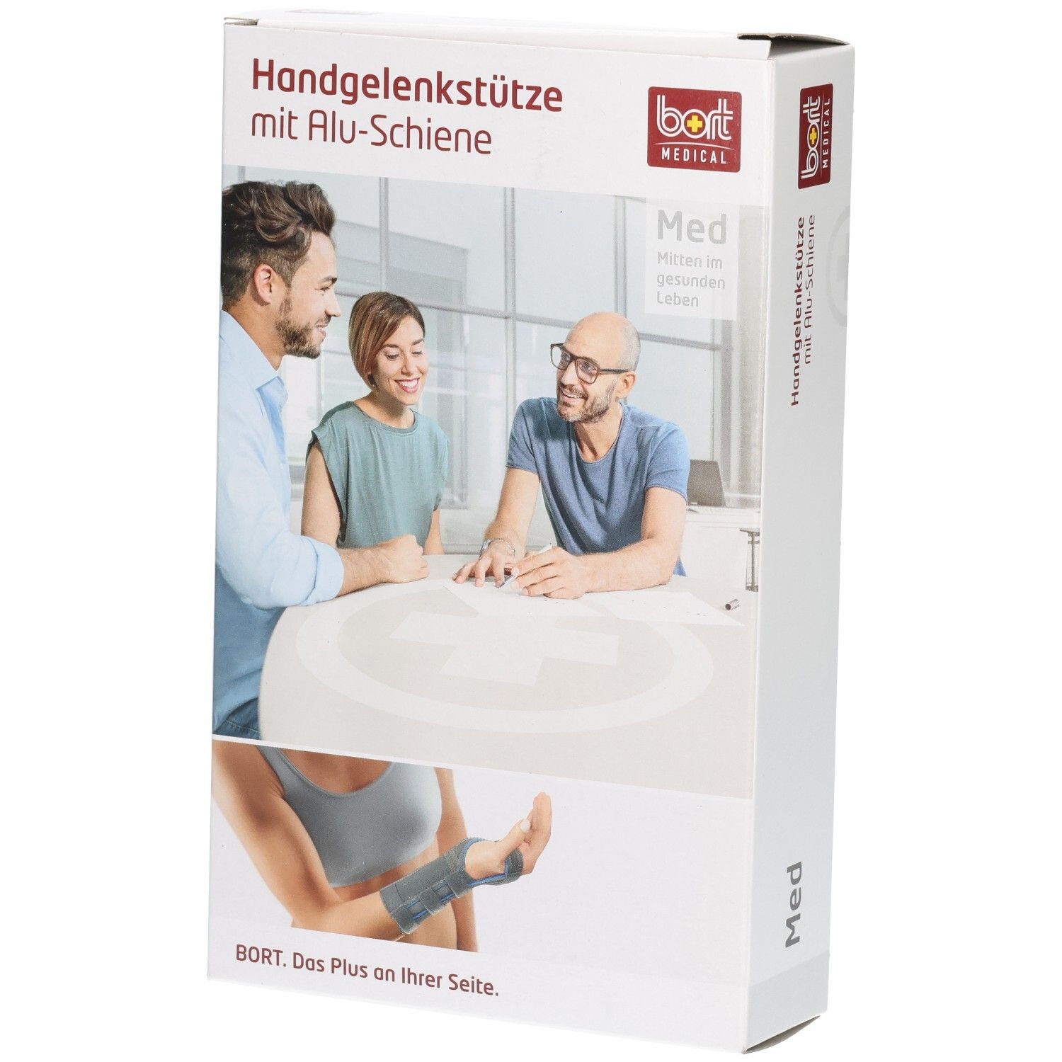 Bort Handgelenkstütze mit Alu-Schiene M links grau