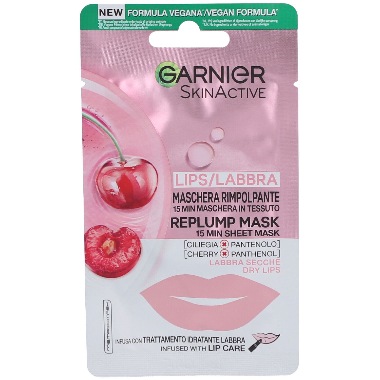 Garnier Masque Tissu Lèvres Kirsche & Panthenol