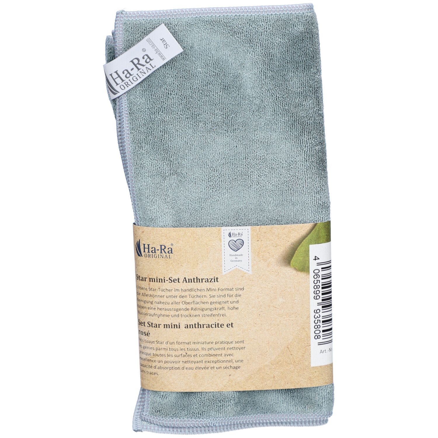 Ha-Ra® Star Mini-set Antraciet Microvezel schoonmaakdoekjes 2 Overige