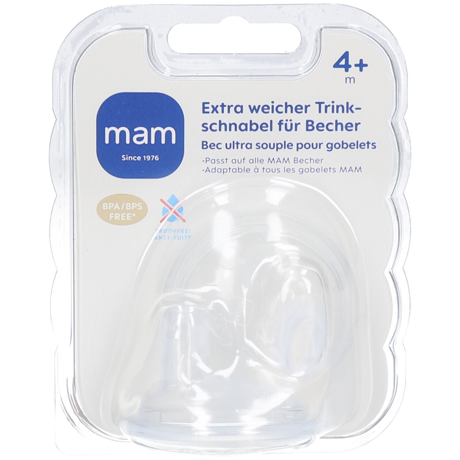 Mam Ultraweicher Trinkschnabel für Becher 4+ Monate x2