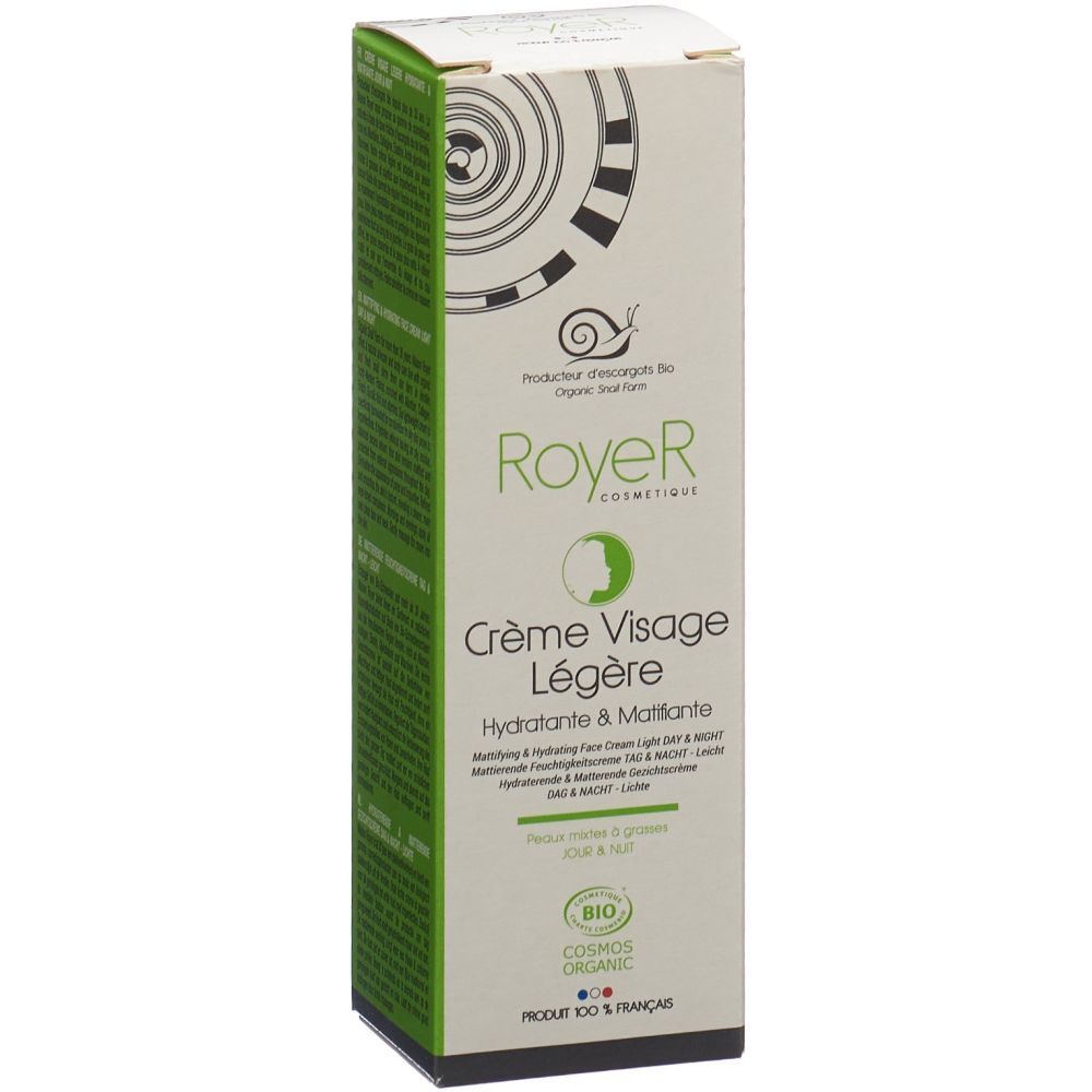 PDM TO BE MAINTAINED Cr&egrave;me Visage L&eacute;g&egrave;re Matifiante &Agrave; La Bave D&acute;Escargot 50 Ml - Matifiante