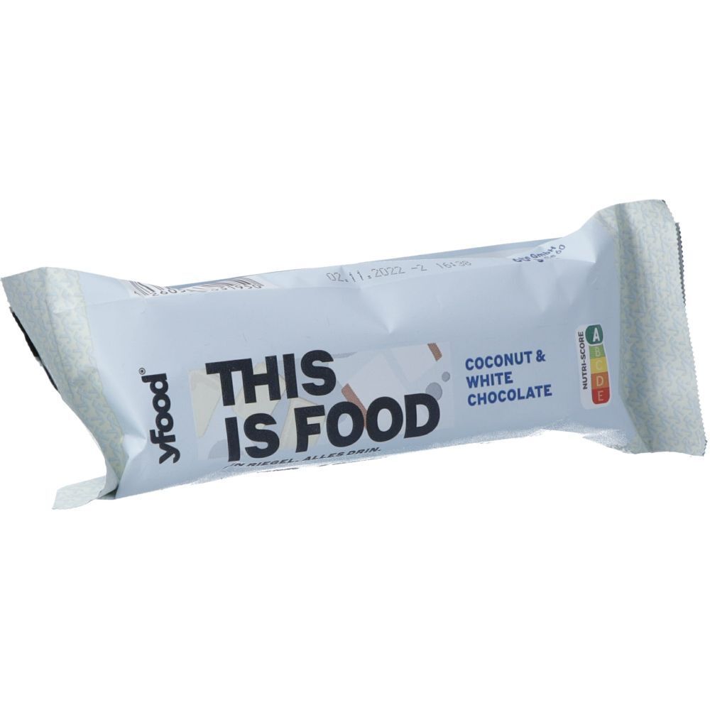 Yfood Barre chocolat blanc & noix de coco hyper protéinée