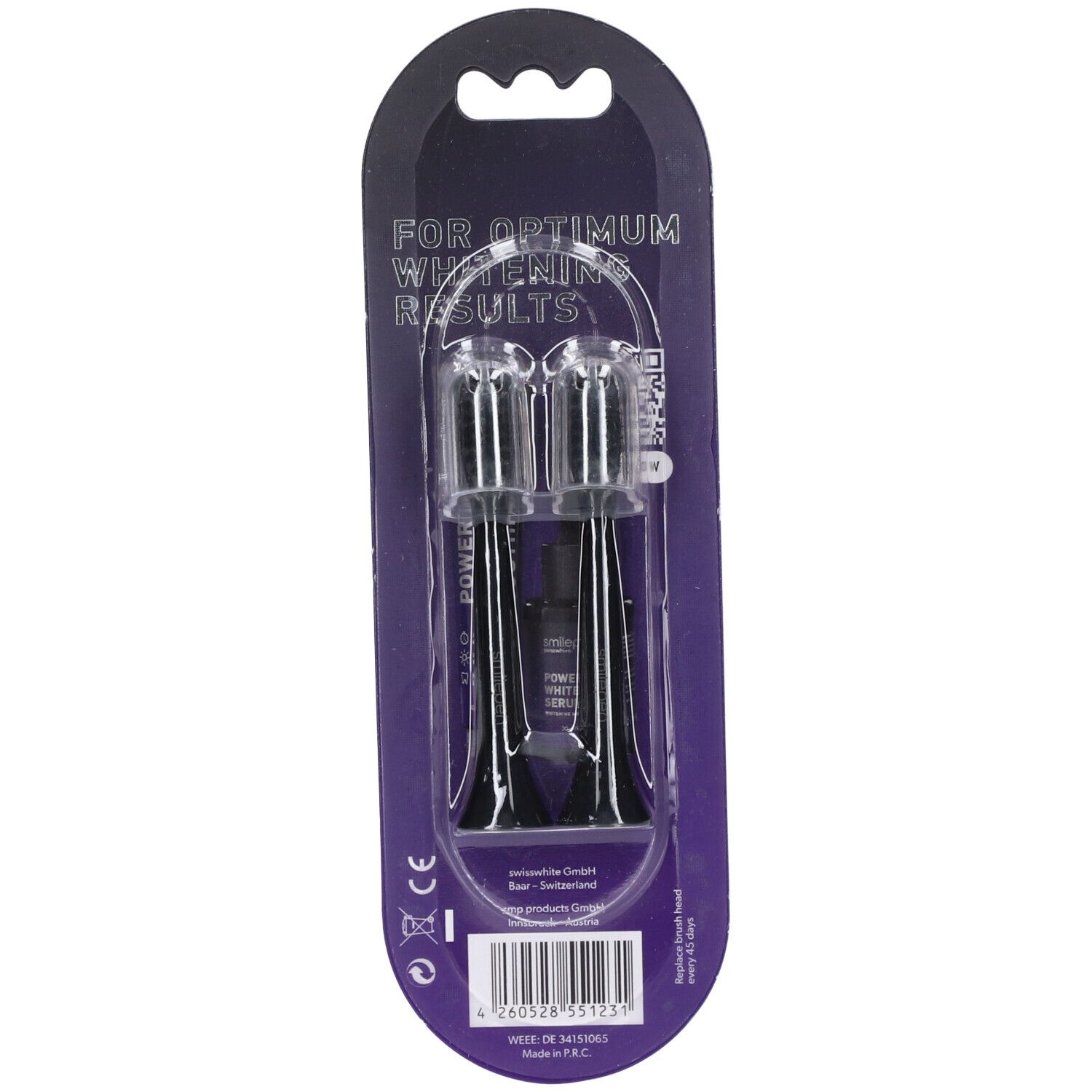 Smilepen Sonic White Têtes de Brosse à dents blanchissantes 6 LED