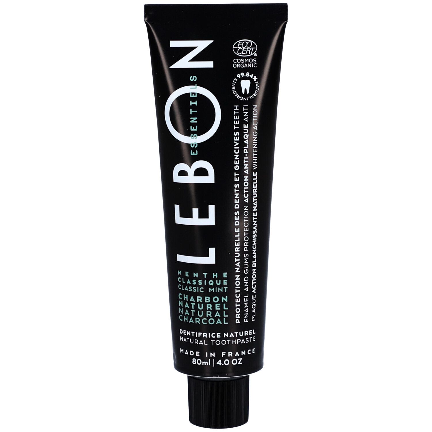 Lebon Essentiels Dentifrice Menthe+Charbon Bio