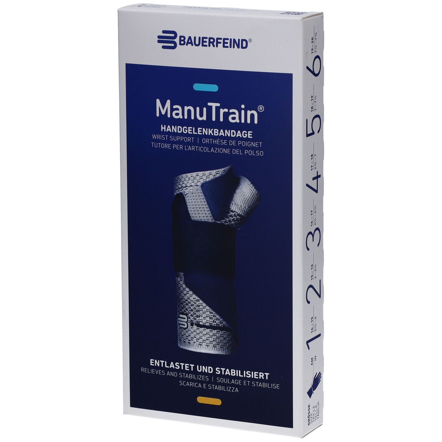 Manutrain Handgelenkorthese Größe 6 links Titan