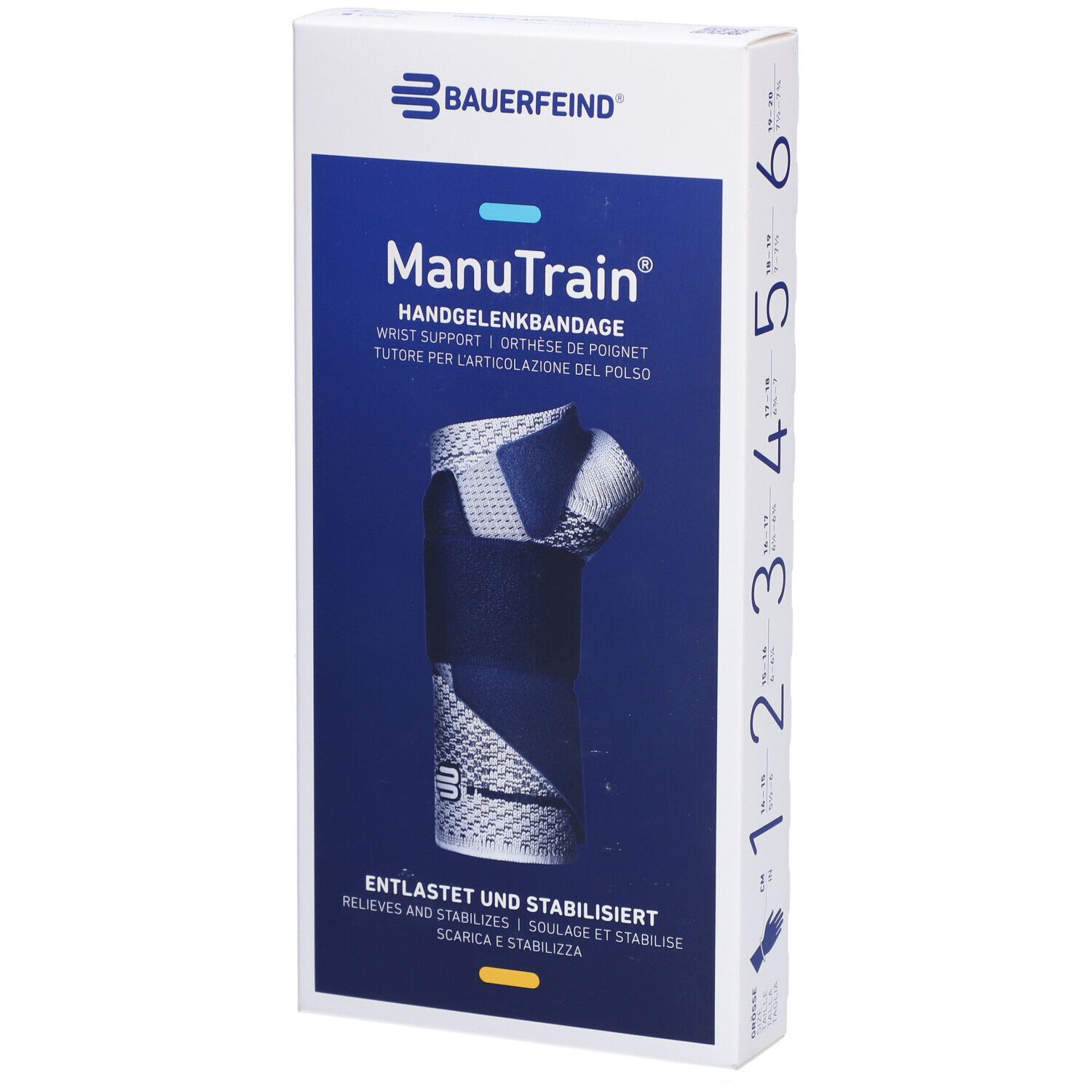 Manutrain Orthèse de poignet Taille 1 gauche titane