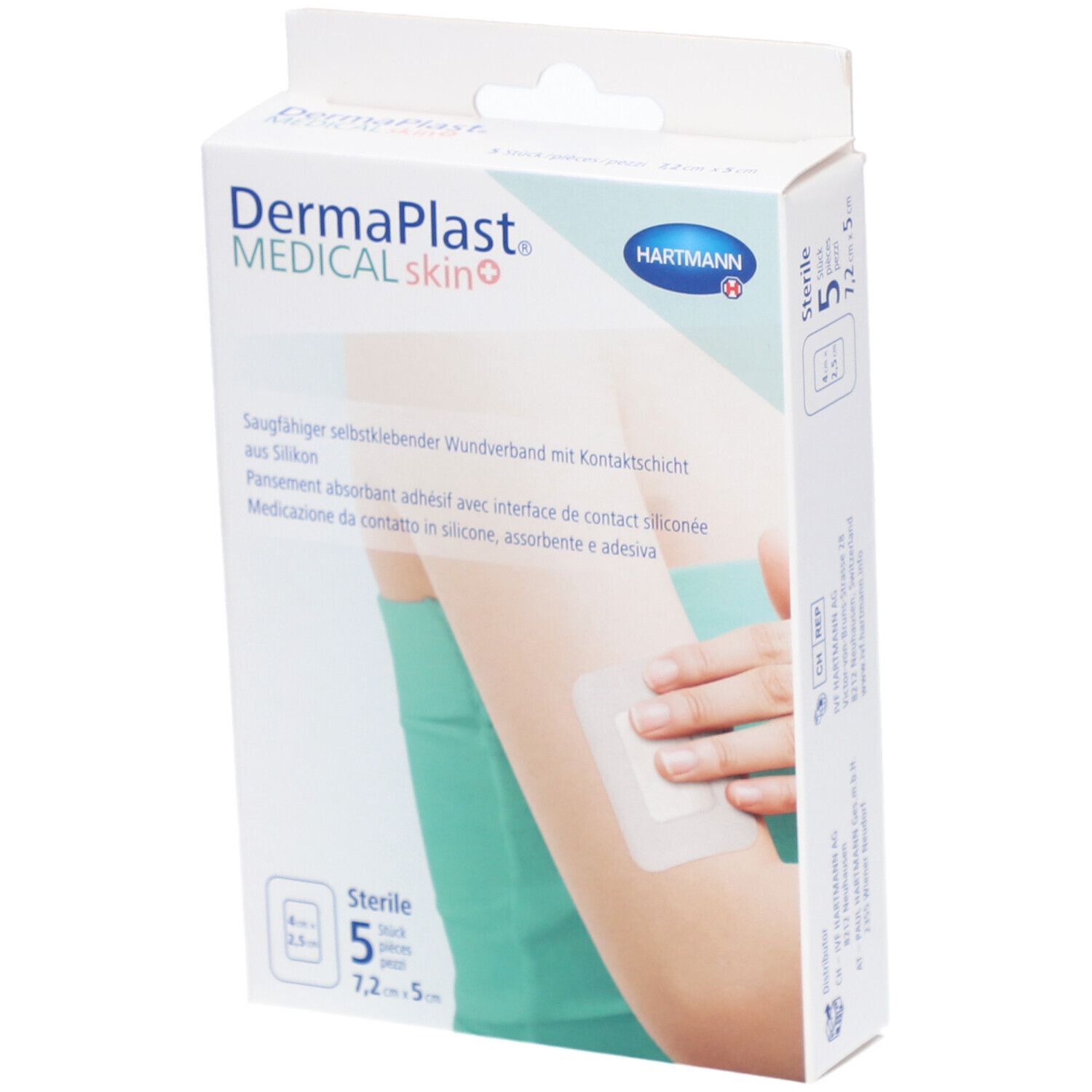 Hartmann Dermaplast® Medical Skin+ Pansement en non-tissé 7,2 x 5 cm