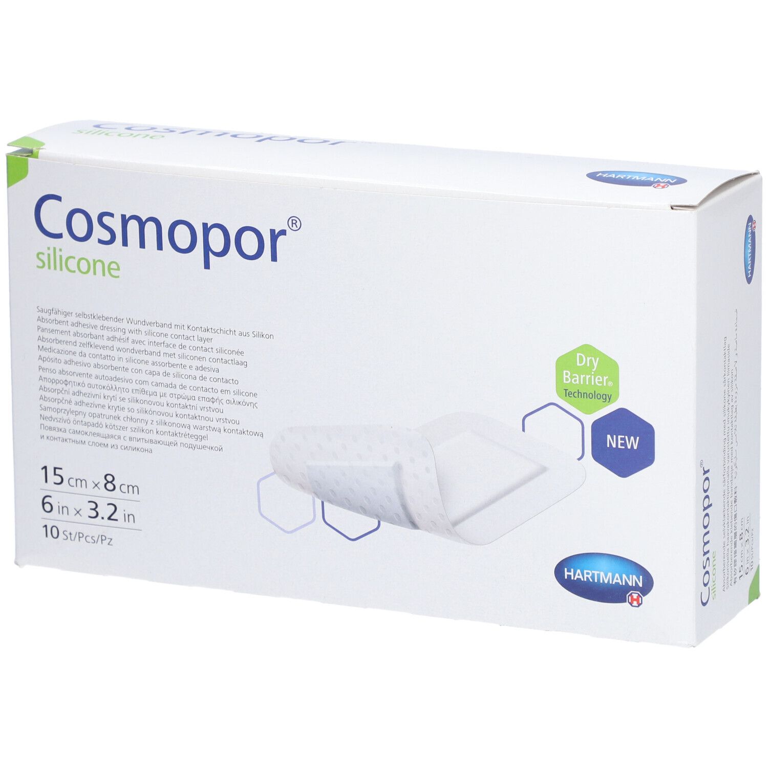 Hartmann Cosmopor® Silicone Pansement stérile 15 x 8 cm