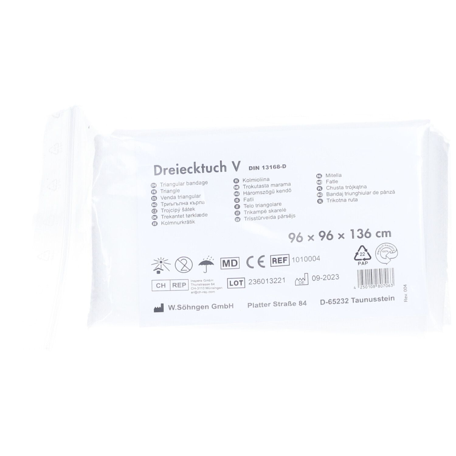 Söhngen Dreiecksbandage Steril 96x96x136 cm