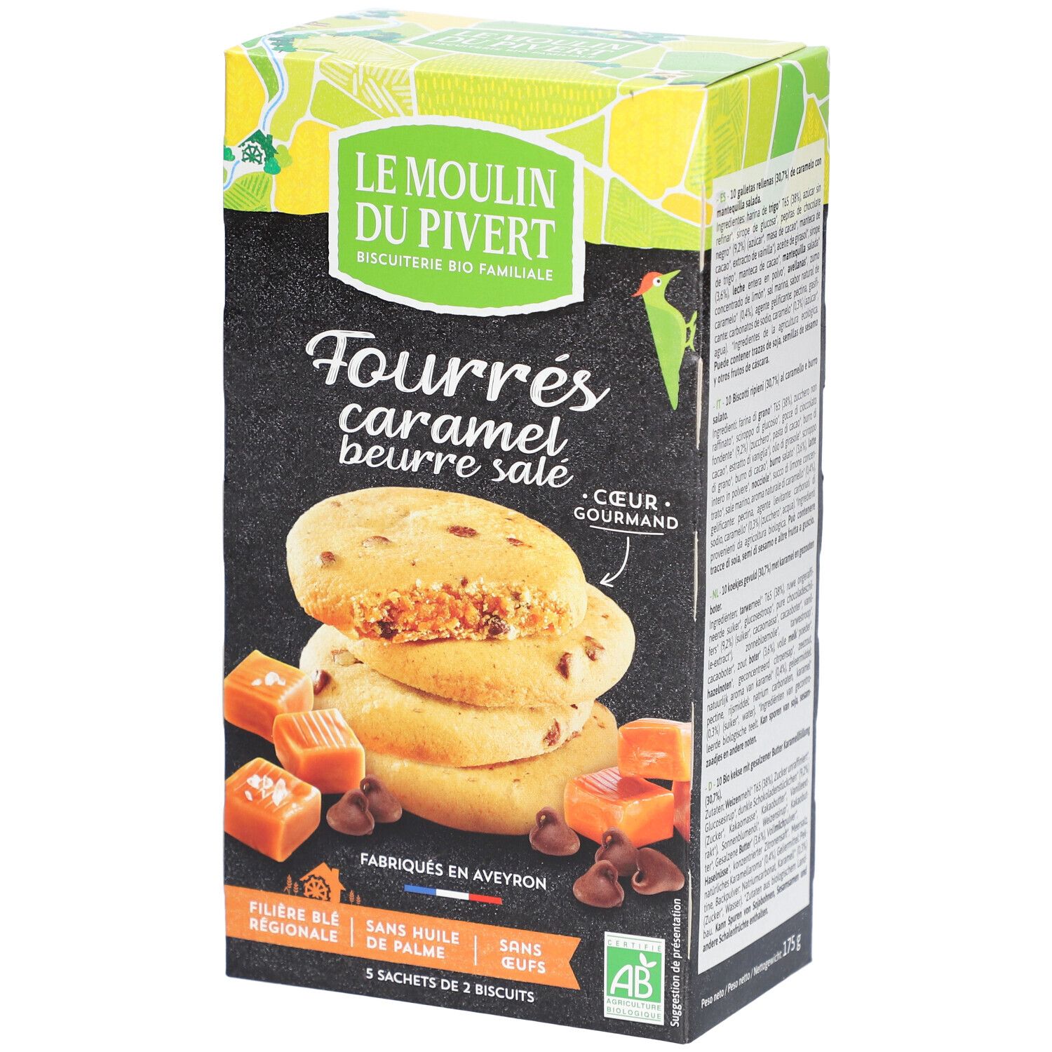 LE Moulin DU Pivert Cookies Fourrés Karamell 175 g Futter