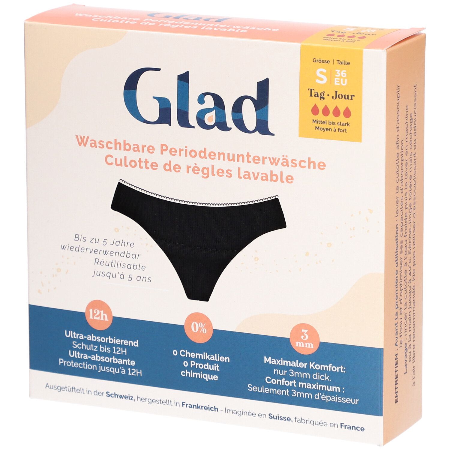 Glad jour sous-vêtements périodiques S fort