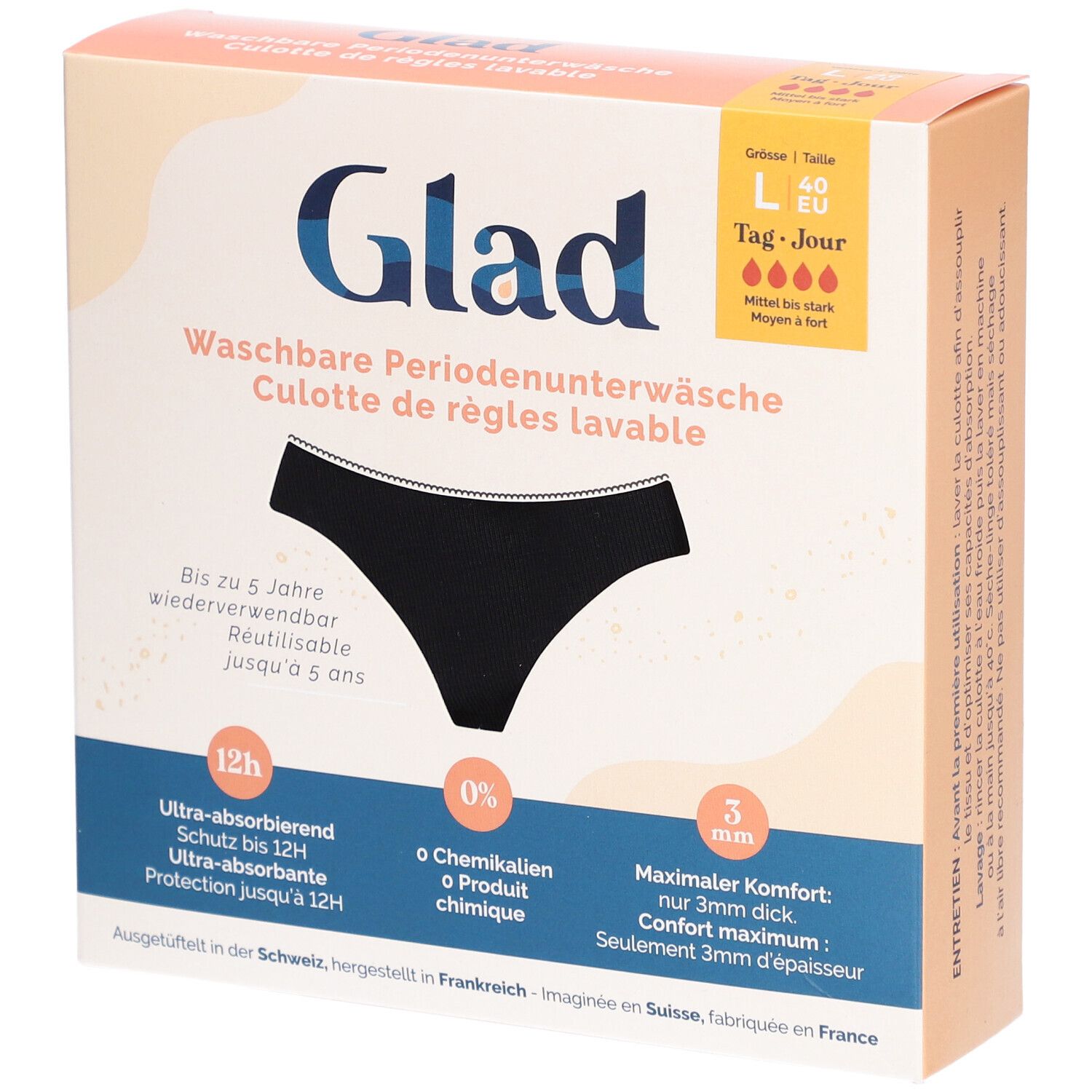 Glad Jour Sous-vêtements périodiques L fort