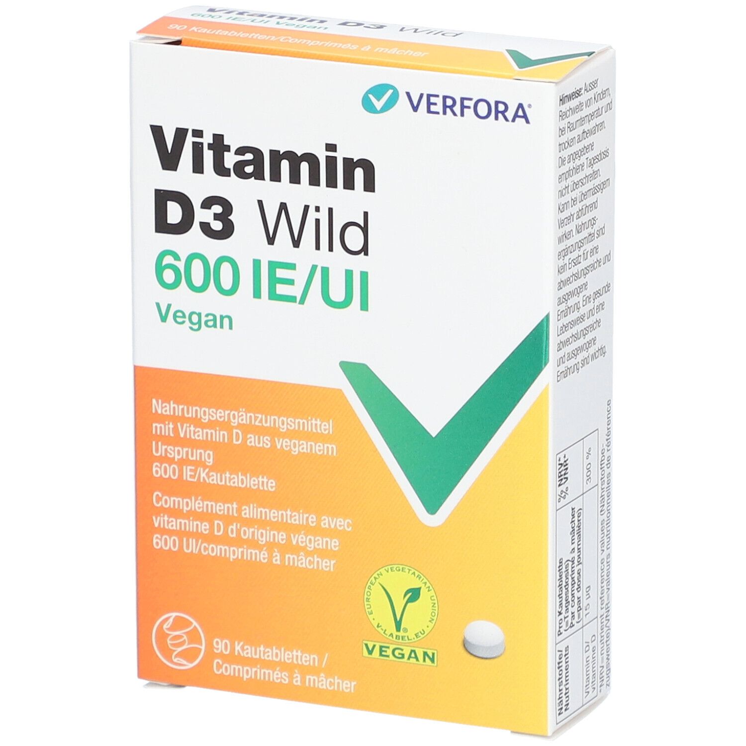 Vitamin D3 Wild Tabl 600 Ie Vegan